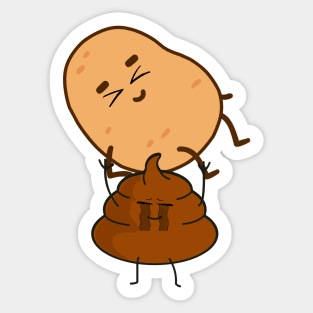 Funny Food Design for Potato Lovers Sticker